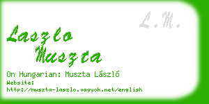 laszlo muszta business card