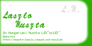 laszlo muszta business card